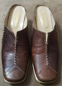 Lavorazione Artigiana Relaxshoe Women's Brown Leather Mule Sz 36 US 7.5 - Picture 1 of 12