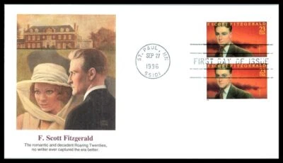 1996 F. Scott Fitzgerald Sc 3104 Fleetwood FDC American Author Gatsby Jazz music - Image 1 of 2