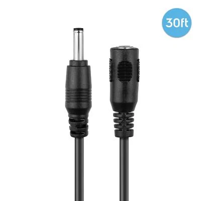 Amcrest Black 30ft Power Extension Cable AC 5V Adapter 30 foot ft 30FTEXTB-5V