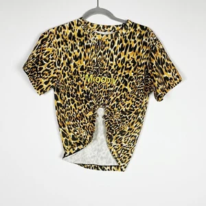 Paco Rabanne Meooow Cheetah Leopard Animal Print Patter Short Sleeve Tee Shirt - Picture 1 of 4