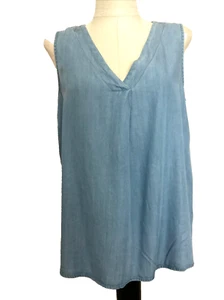 TIME AND TRU MEDIUM WASH BLUE WOVEN Tank Sz 3XL* - Picture 1 of 7