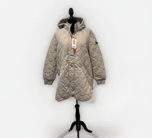Chaqueta acolchada con capucha para mujer DKNY color cardo talla XXL - Imagen 1 de 4