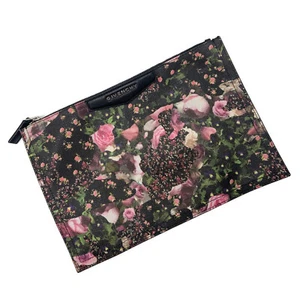 Auténtico bolso sin asas Givenchy floral rosa estampado camuflaje antigona cremallera negro - Imagen 1 de 10