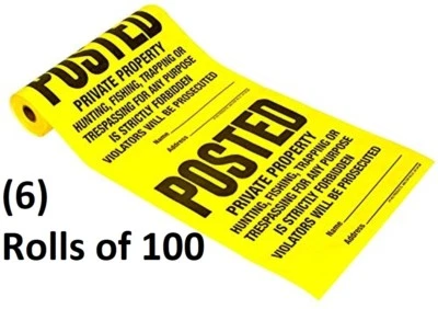 (600) Hillman "POSTED PRIVATE PROPERTY " No Hunting No Trespassing Signs TSR-100 - Image 1 of 3