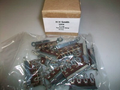 BOX OF 15 H H SMITH 4 LUG TERMINAL STRIPS   P/N 3004 - Image 1 of 4
