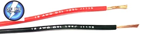 CABLE PRIMARIO AUTOMOTRIZ DE 100 PIES 18 AWG ALAMBRE GXL ALTA TEMPERATURA NEGRO + ROJO 50' ea - Imagen 1 de 2