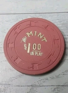 The Mint Hotel Casino Downtown Las Vegas NV 1 $ im Spiel Casino Chip veraltet selten - Bild 1 von 2