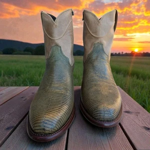 Tecovas El Decano Cremallera Cedro Quemado 1029 Reliquia Lagarto 12.5 D - Imagen 1 de 8