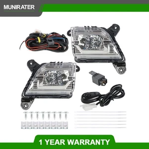 Pair Clear Front Bumper Fog Light+Switch Lh+Rh For Chevy Silverado 1500 19-20 - Picture 1 of 9