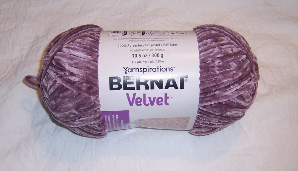 Bernat Velvet Yarn Shadow Purple 057355433014