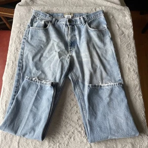 LL Bean Jeans Adult 35x29 Light Blue Denim 100% Cotton Straight Leg 71341 - Picture 1 of 16
