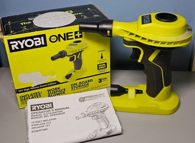 Inflador de alto volumen RYOBI P738 verde 18V ONE+ - Caja abierta Foto 1 de 4
