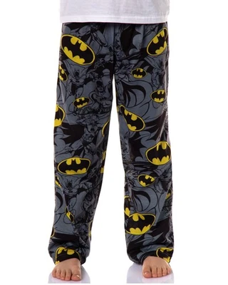 DC Comics Batman Boys' Logo Character Design Allover Print Pajama Pants (14/16) - Image 1 of 4