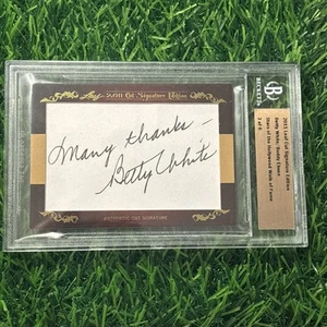 BETTY WHITE RBUDDY EBSEN 2011 Leaf Cut Signature Auto Hollywood Beckett /6 - Picture 1 of 2