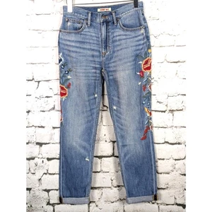 JOHNNY WAS Blumen bestickt "Kali Relaxed Jeans" Boho Hippie Baumwolle Gr. 25 - Bild 1 von 9
