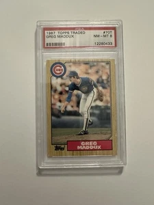 Greg Maddux #7OT PSA Graded NM-MT 8 (1987 Topps Traded) - Bild 1 von 6