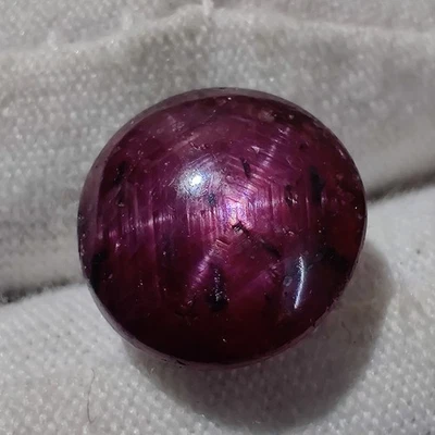Cabujón Rubí Estrella Natural Forma Redonda Varios Rayos Piedra Preciosa para Joyería 10.4Cts Foto 1 de 4
