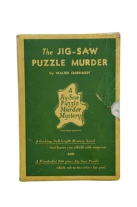1933 The Jig-Saw Puzzle Murder Walter Eberhardt Book & Puzzle Set - Imagen 1 de 15