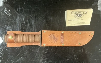 Cuchillo de combate USMC Camillus NY Marine Corps con funda y caja Foto 1 de 4