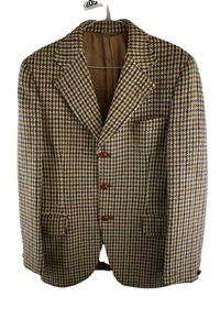 DUNN & CO Harris Tweed Beige Blazer Jacket size 92 Reg Mens Vintage Casual - Picture 1 of 9