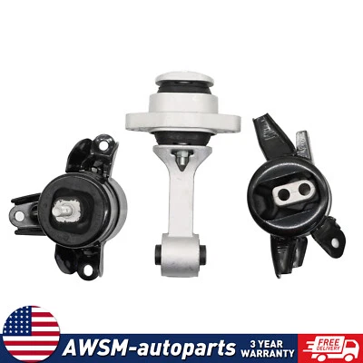 Fits For Hyundai Accent Elantra Kia Forte Rio 3pc Engine Motor & Trans Mount Kit - Image 1 of 4