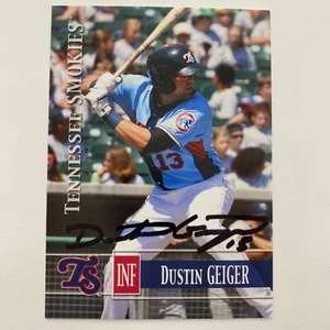 2014 Dustin Geiger Tennessee Smokies Autograph Auto Signed RC Rookie Cubs - Picture 1 of 1