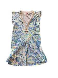 Vestido Lilly Pulitzer Mujer Azul Bennett Mar Salty Seas Zandra Vestido Tropical Grande - Imagen 1 de 5