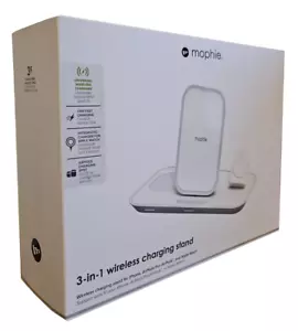 Mophie 3-in-1 Wireless Charging Stand Dock for iPhone Airpods & Apple Watch - Picture 1 of 4