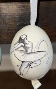 Schöne Vintage Handbemalte Mundgeblasene Ballerina Ornament - Germany - Bild 1 von 4