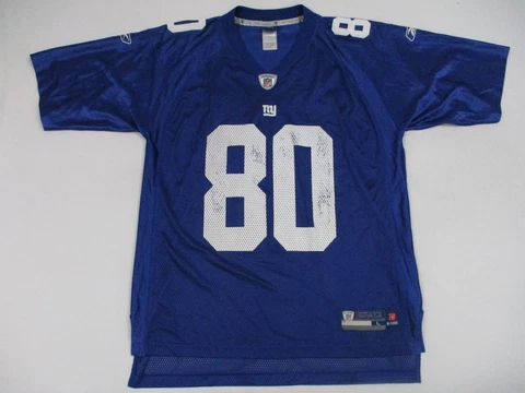 Reebok Victor Cruz Jersey Men's Size Large Blue New York Giants Football NFL Cover