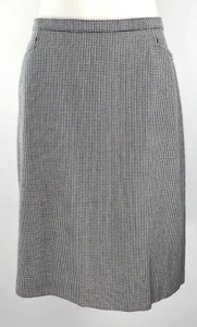 Vintage Talbots Skirt - Size 14 - Black & White Houndstooth - Pockets - Picture 1 of 15