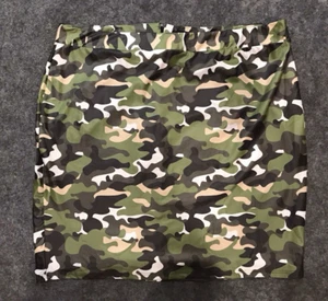 Ashley Stewart Womans Skirt Size 24 Camo Green Straight Plus - Picture 1 of 4