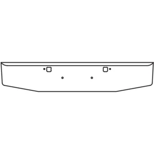 16 Inch Chrome Standard Rolled End Bumper W/ Tow Holes For Peterbilt - Picture 1 of 2