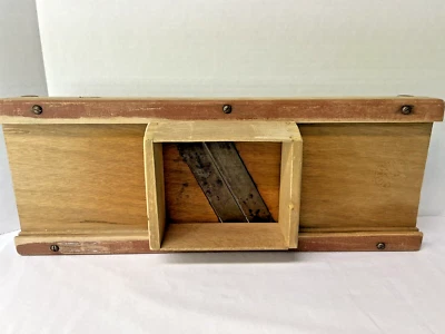 Primitive Silvretta Cabbage Slicer Dovetailed Slider Box Kitchen Tool 21 x 8 - Image 1 of 4