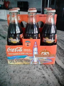 Vintage Disneyland Tomorrowland 1998 Coca Cola 6 Pack Bottles - Picture 1 of 3