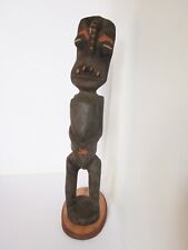 Large 24" Ethnic African Voodoo Tiki Carved Wood Figure Statue Tribal Art