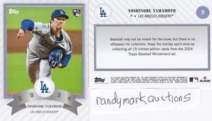 Yoshinobu Yamamoto LOS ANGELES DODGERS 2024 TOPPS WONDERLAND 9 RC - Picture 1 of 1