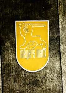 Data Meyers Manxter Buggy Arms Yellow Shield Type Id-Plate Panel s66 Manx - Picture 1 of 1