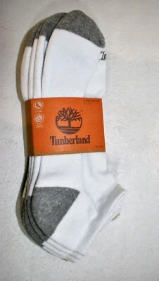 Timberland Socks Men’s 4 Pairs No-Show Size 9-13 Black White Khaki New - Image 1 of 4