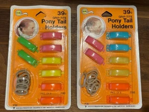 (2) packs of Vintage 1970 Grip-Tite Ponytail Holders Solo Products New Old Stock - Picture 1 of 4