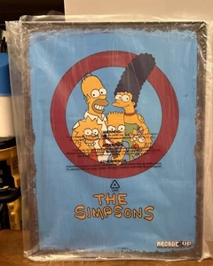 Matt Groening The Simpsons Arcade1Up Tin Metal Wall Sign Poster 24" x 18" - Picture 1 of 4