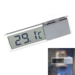 With Suction Cup Suction Cup Digital Thermometer Car Clock Universal - Picture 1 of 11