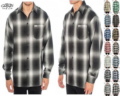 CALTOP OLD SCHOOL FLANNEL VETERANO LONGSLEEVE SHIRT PLAID SM-5X GANGSTER - Image 1 of 4