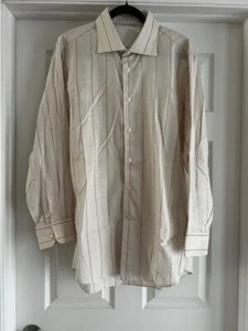 Romeo Gigli Men's Long Sleeve Button-Up Shirt Size: 17.5" - Imagen 1 de 2