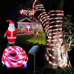 5x Solar Outdoor Rope Light 33ft Candy-color Twinkle Light For Wedding Garden - Picture 1 of 12