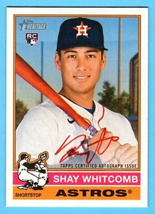Shay Whitcomb 2025 Topps Heritage Red Ink Autograph Rookie RC SP 42/76 Astros - Picture 1 of 2