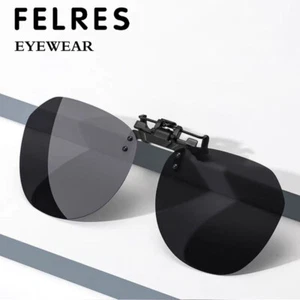Gafas de sol polarizadas unisex con clip y lentes siamesas abatibles ovaladas para exteriores - Imagen 1 de 24