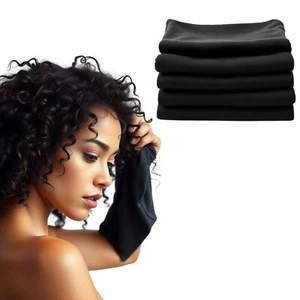 Micro Plop Curl Towels - Smooth Microfiber Scrunch Hair Towels - Set of 5 - R... - Picture 1 of 7