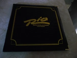 RIO CASINO LAS VEGAS BLACK WITH GOLD LETTERING HOLDS OVAL AND RECTANGLE PHOTOS - Picture 1 of 3