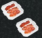 2 x Microwave It Plastic Microwave Bacon Rack Bacon Crisper Defrosting Tray